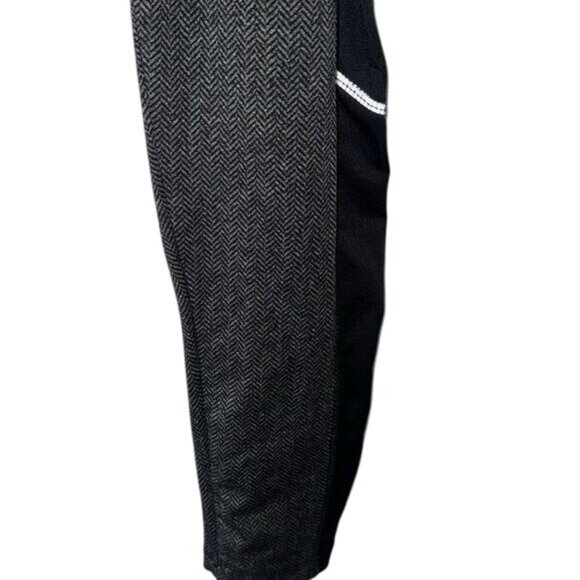 Kirkland Signature Womens Medium Herringbone Leggings Black & Gray Stretchy Poly - Picture 4 of 8